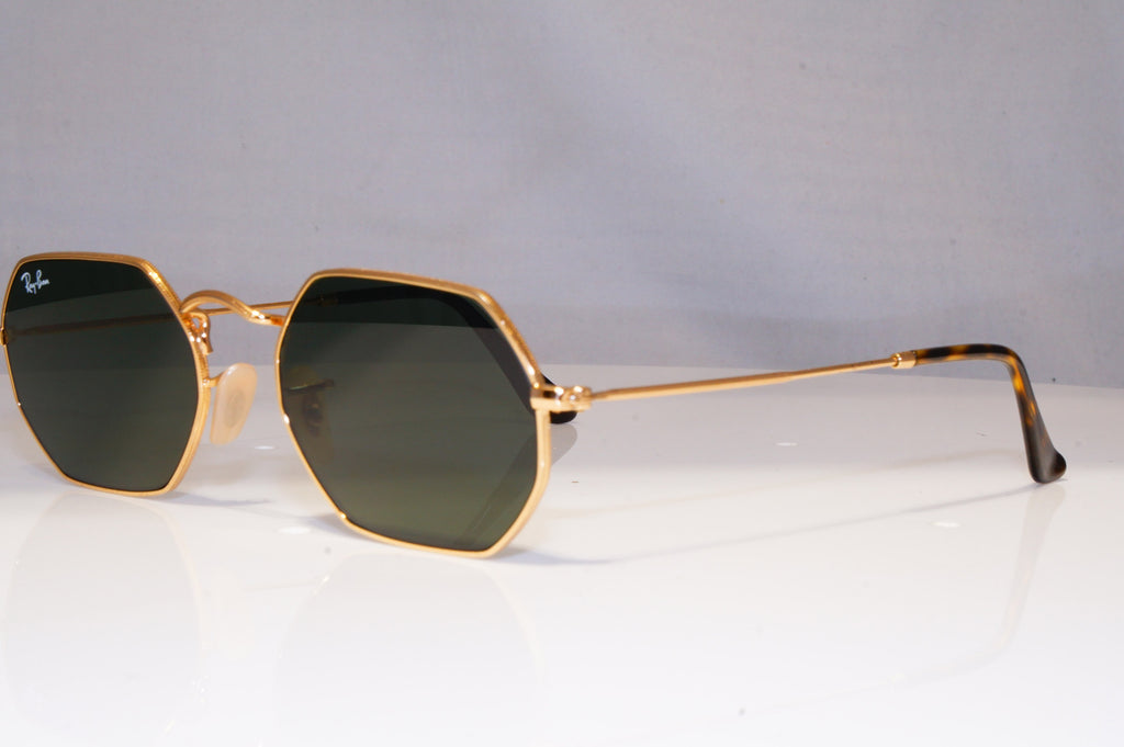 RAY-BAN Mens Womens Unisex Sunglasses Gold Rectangle HEXAGON RB 3556 - 22515