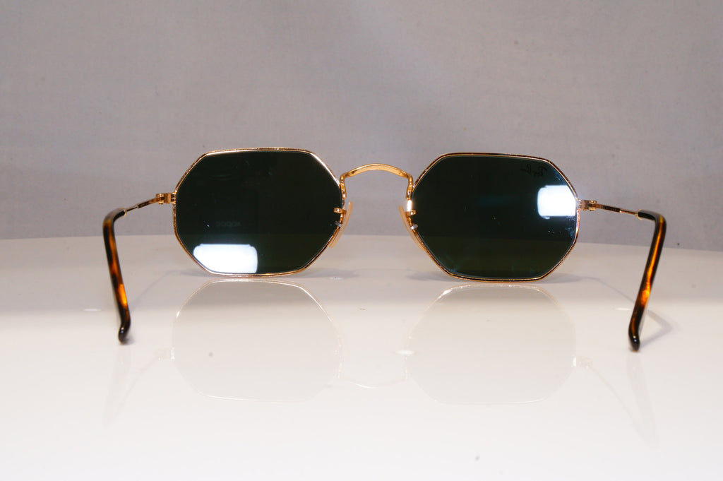 RAY-BAN Mens Womens Unisex Sunglasses Gold Rectangle HEXAGON RB 3556 - 22515