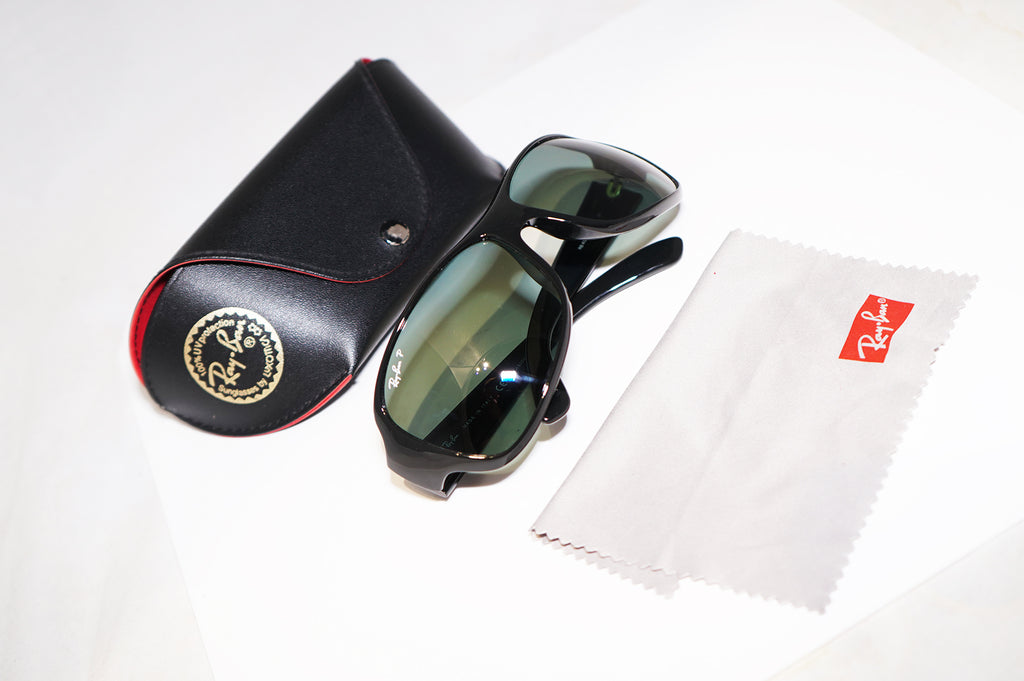 RAY-BAN Womens Designer Polarized Sunglasses Black Wrap RB 4097 601/9A 16653
