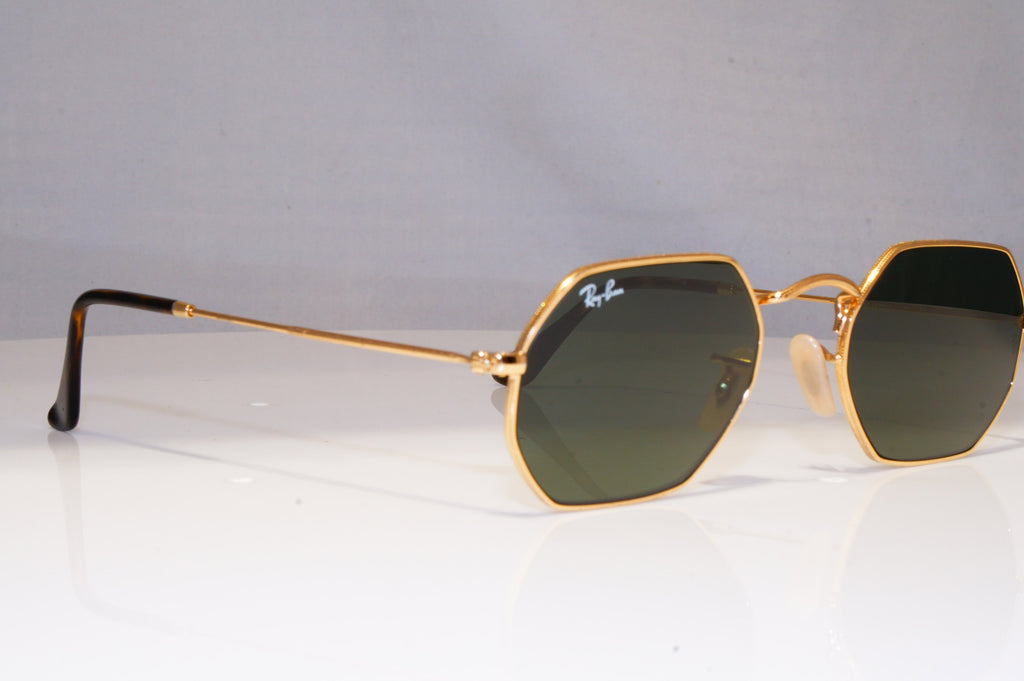 RAY-BAN Mens Womens Unisex Sunglasses Gold Rectangle HEXAGON RB 3556 - 22515