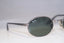 RAY-BAN 1990 Vintage Mens Designer Sunglasses Silver Oval W2187 00AW 15396