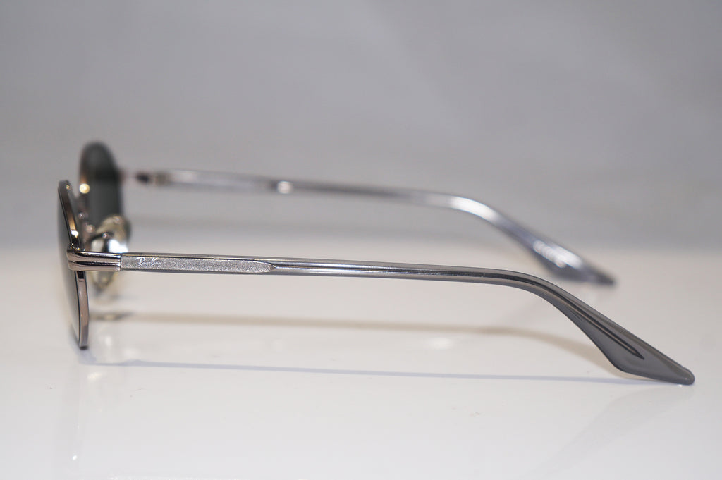 RAY-BAN 1990 Vintage Mens Designer Sunglasses Silver Oval W2187 00AW 15396