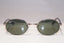 RAY-BAN 1990 Vintage Mens Designer Sunglasses Silver Oval W2187 00AW 15396