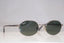 RAY-BAN 1990 Vintage Mens Designer Sunglasses Silver Oval W2187 00AW 15396