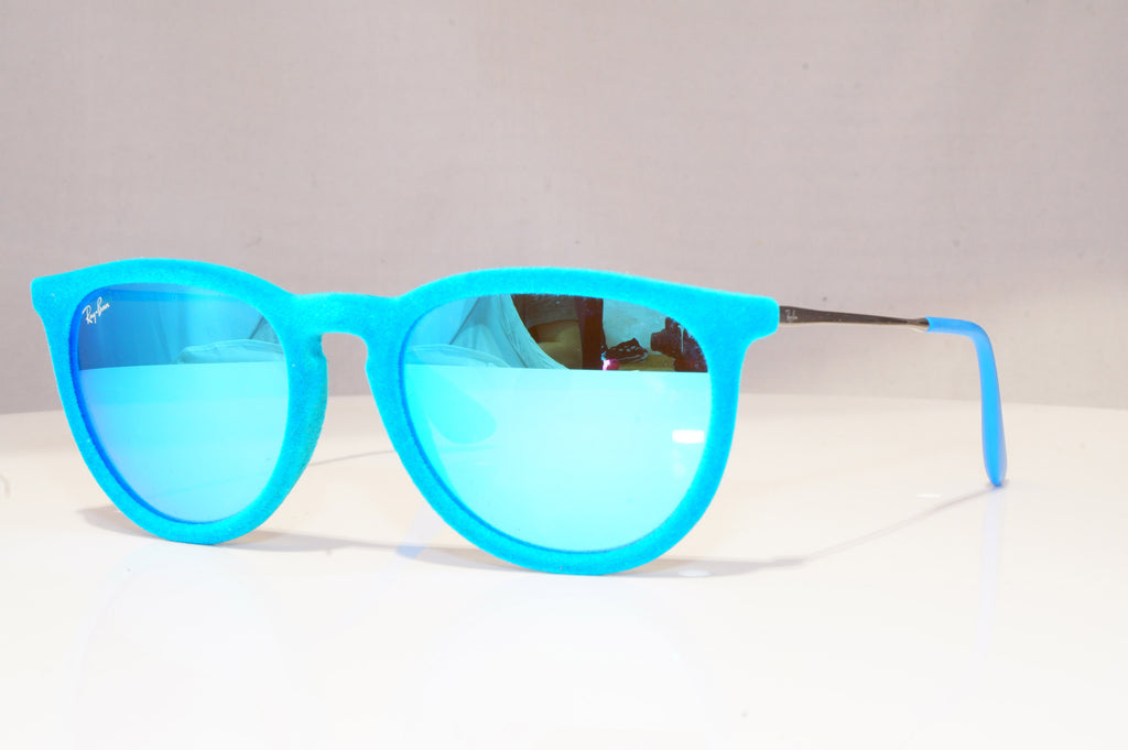 RAY-BAN Womens Mirror Designer Sunglasses Blue ERIKA VELVET RB 4171 607955 18657