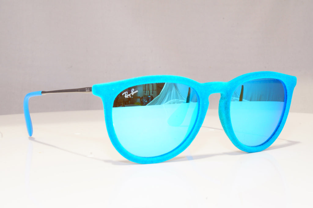 RAY-BAN Womens Mirror Designer Sunglasses Blue ERIKA VELVET RB 4171 607955 18657