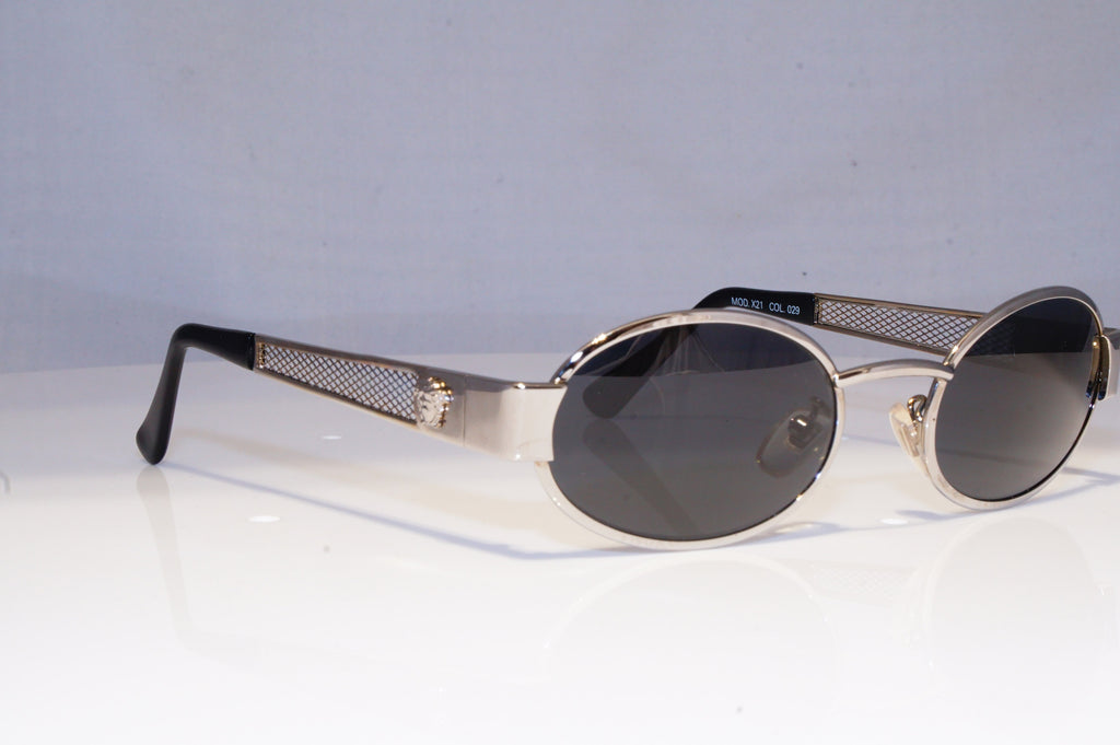 GIANNI VERSACE Mens Vintage 1990 Designer Sunglasses Silver X21 29 20033 NOS