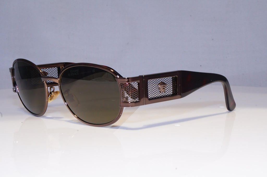 GIANNI VERSACE Mens Vintage 1990 Designer Sunglasses Brown X27/M 62M 20047 NOS