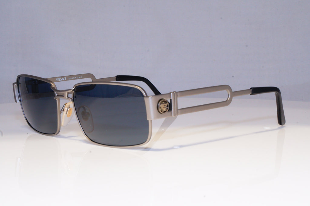 GIANNI VERSACE Mens Vintage 1990 Designer Sunglasses Silver S55 77M 20046 NOS