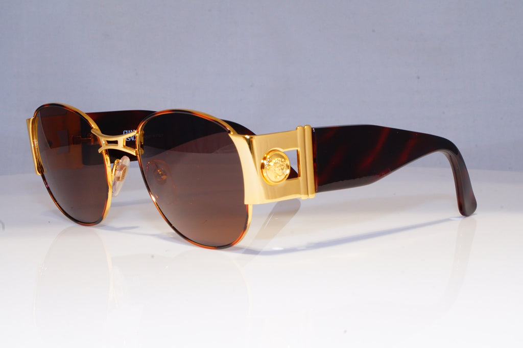 GIANNI VERSACE Mens Vintage 1990 Designer Sunglasses Gold S67 07M 20060 NOS
