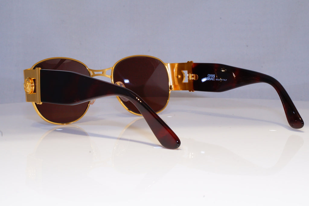 GIANNI VERSACE Mens Vintage 1990 Designer Sunglasses Gold S67 07M 20060 NOS