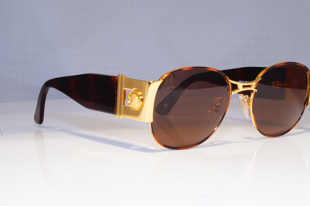 GIANNI VERSACE Mens Vintage 1990 Designer Sunglasses Gold S67 07M 20060 NOS