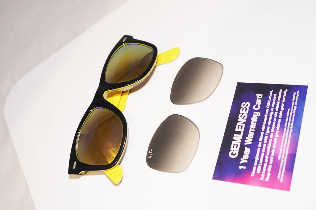 RAY-BAN Mens Unisex Designer Mirror Sunglasses Wayfarer RB 2140 1000/32 14831