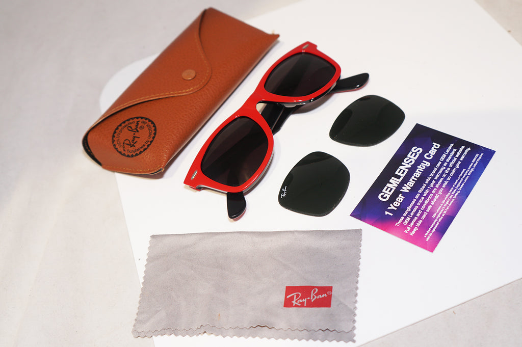 RAY-BAN Mens Unisex Designer Sunglasses Red Wayfarer RB 2140 955 14639