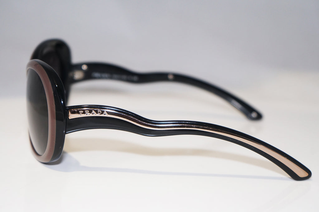 PRADA Womens Designer Sunglasses Black Oval SPR 08L 7ZI-6S1 13043