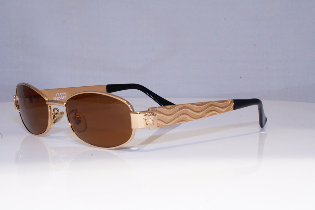 GIANNI VERSACE Mens Vintage 1990 Designer Sunglasses Gold X36 30 20028 NOS