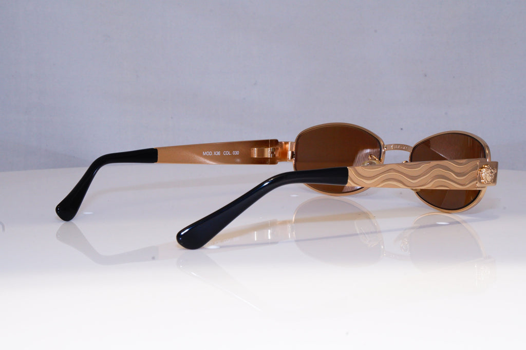 GIANNI VERSACE Mens Vintage 1990 Designer Sunglasses Gold X36 30 20028 NOS