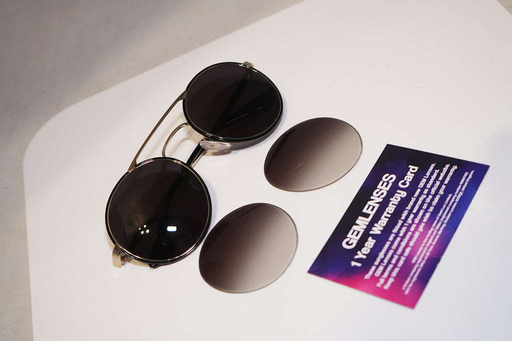 PRADA Womens Designer Sunglasses Gold Round SPR 51S 1AB-0A7 15150