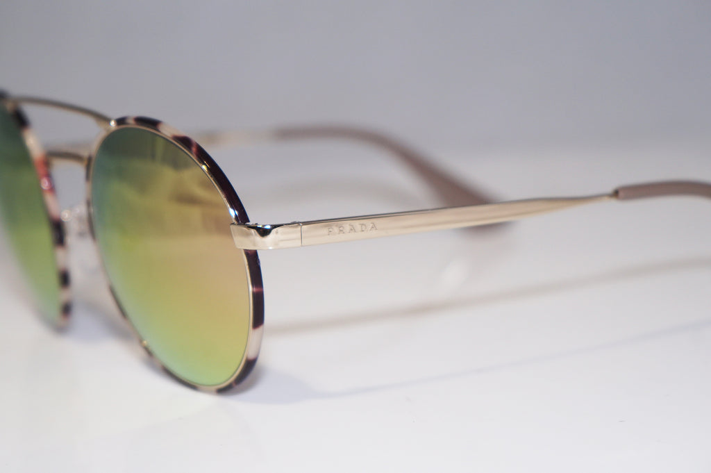 PRADA Womens Designer Mirror Sunglasses Gold Round SPR 51S UAO-1C0 15153