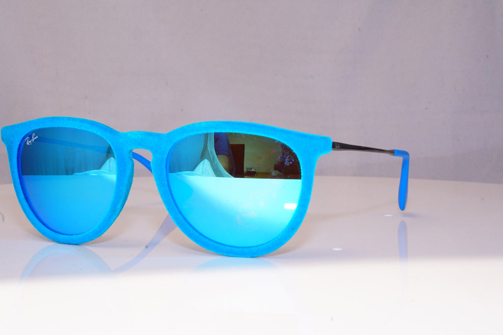 RAY-BAN Womens Mirror Designer Sunglasses Blue ERIKA VELVET RB 4171 607955 18998