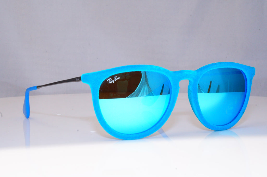 RAY-BAN Womens Mirror Designer Sunglasses Blue ERIKA VELVET RB 4171 607955 18998