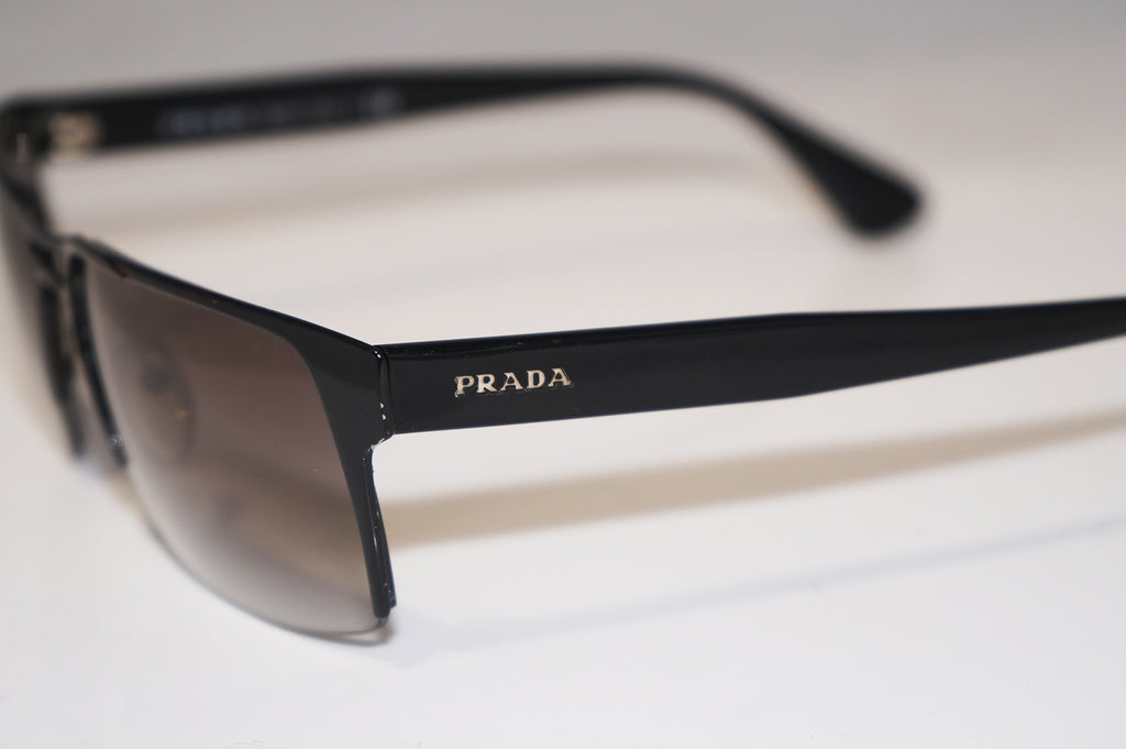 PRADA Mens Designer Sunglasses Black Rectangle SPR 52R 7AX-0A7 15122