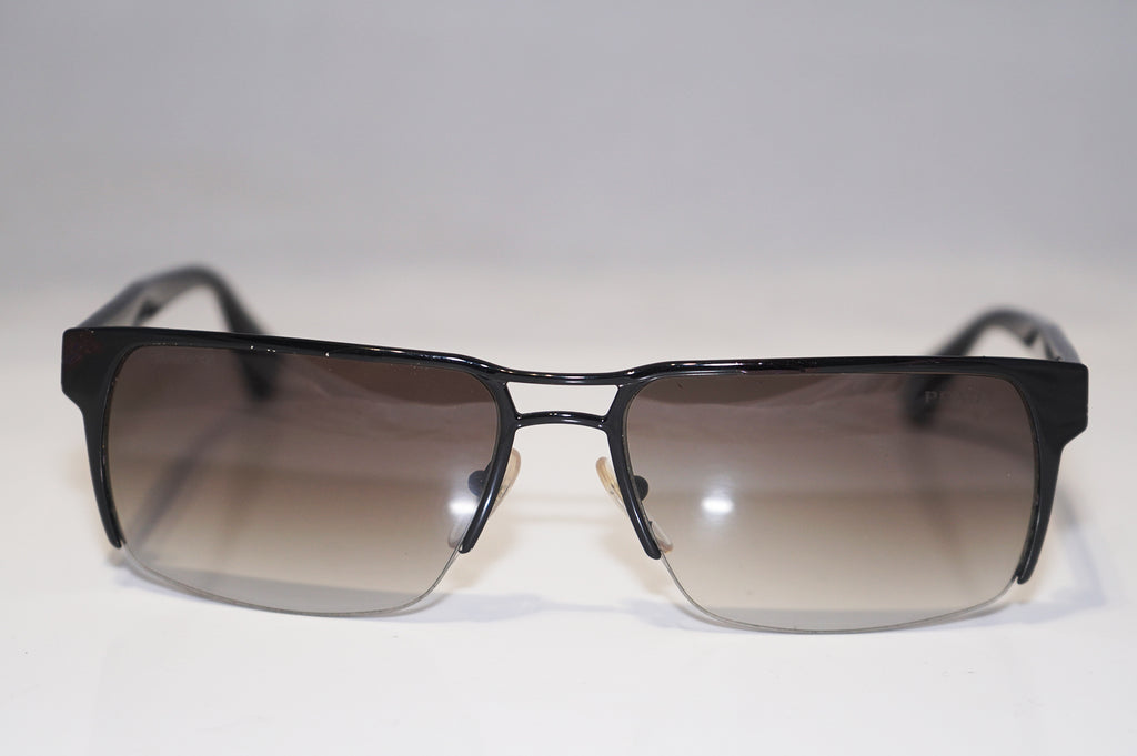 PRADA Mens Designer Sunglasses Black Rectangle SPR 52R 7AX-0A7 15122