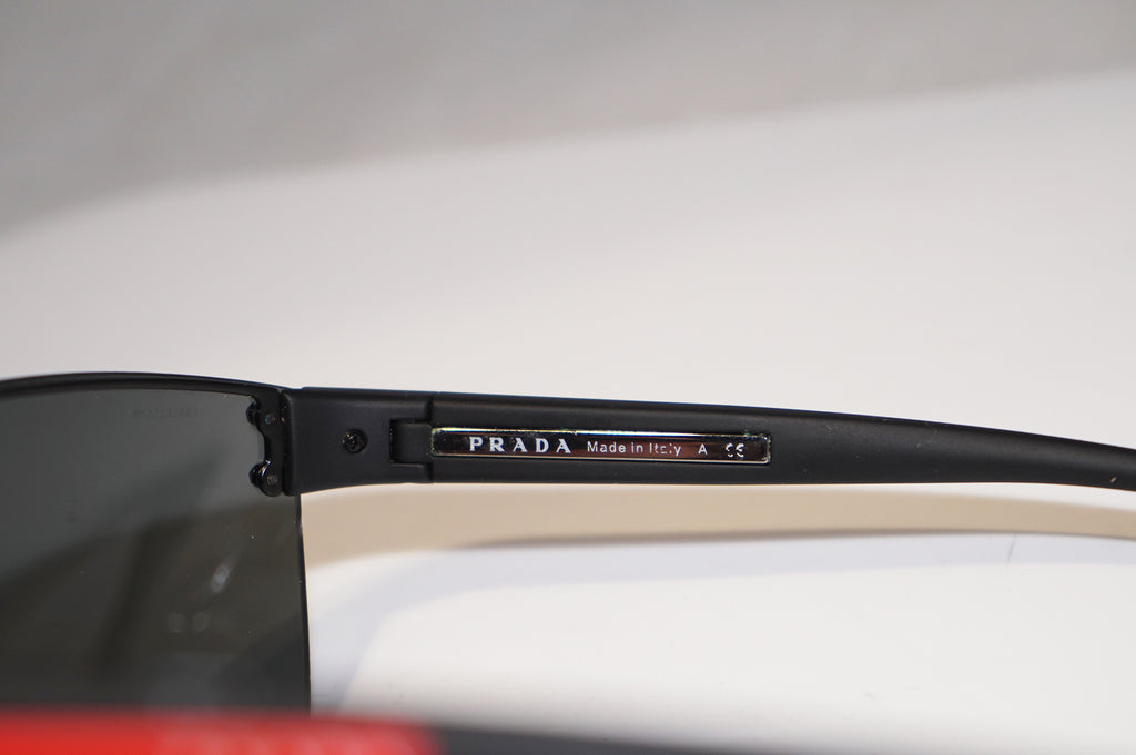 PRADA Mens Designer Sunglasses Black Shield SPS 56P 1BO-1A1 15129