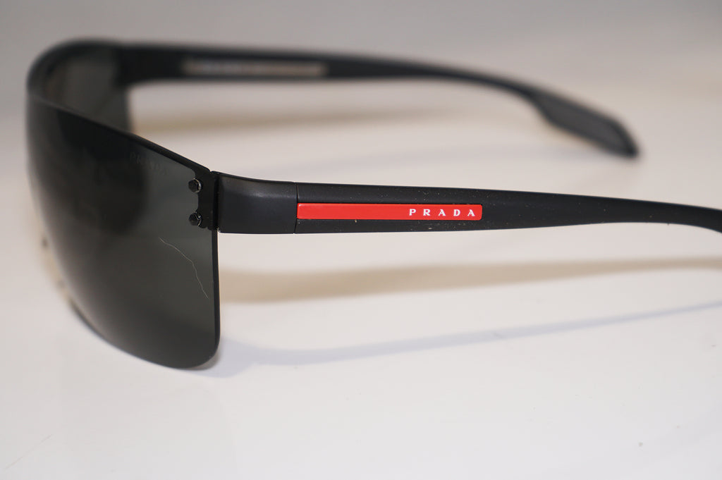 PRADA Mens Designer Sunglasses Black Shield SPS 56P 1BO-1A1 15129