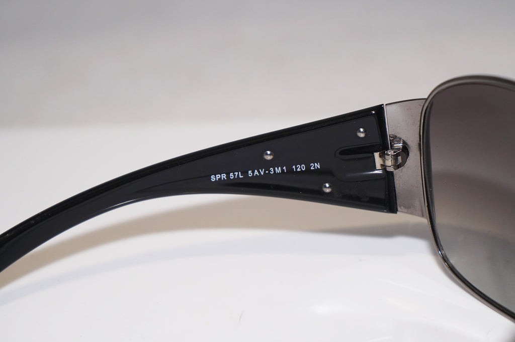 PRADA Mens Womens Unisex Designer Sunglasses Black Shield SPR 57L 5AV-3M1 15101