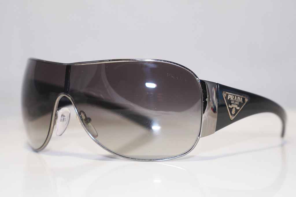 PRADA Mens Womens Unisex Designer Sunglasses Black Shield SPR 57L 5AV-3M1 15101