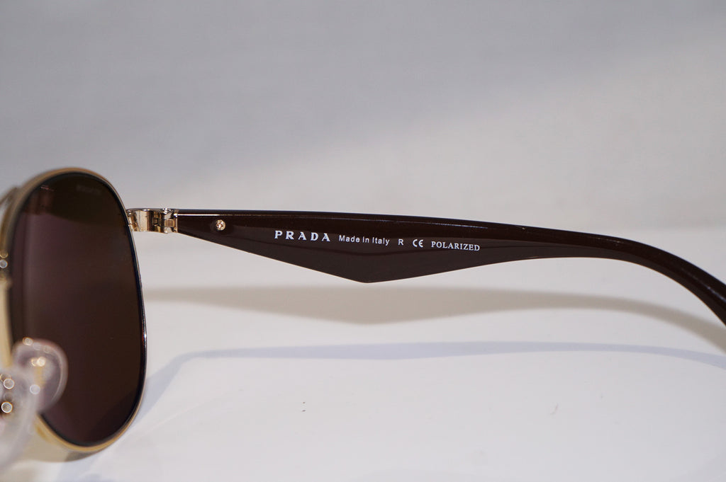 PRADA Mens Designer Polarized Sunglasses Brown Aviator SPR 53Q ZVN-5N2 15118