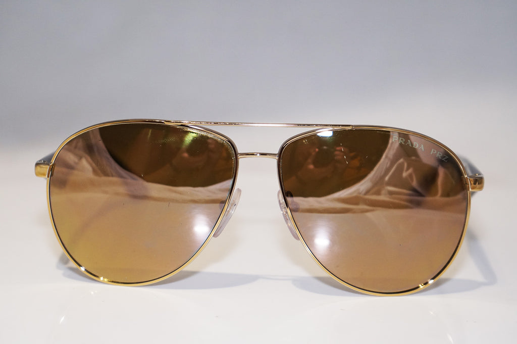 PRADA Mens Designer Polarized Sunglasses Brown Aviator SPR 53Q ZVN-5N2 15118