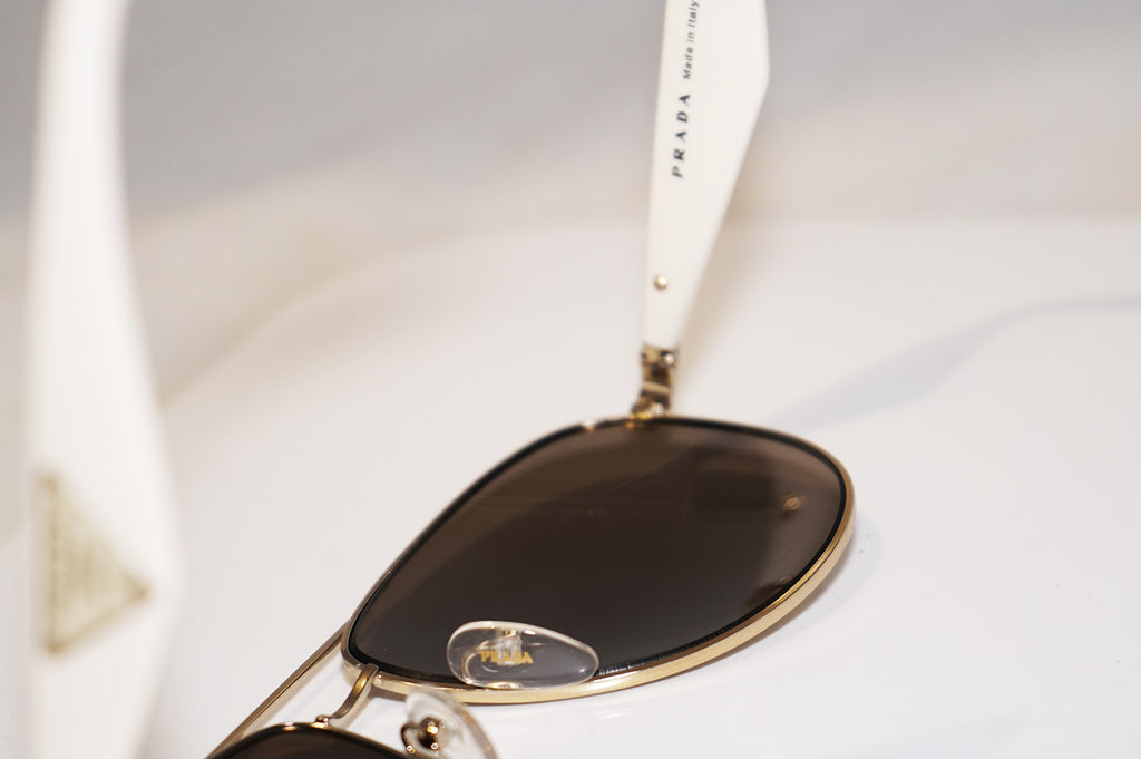 PRADA Mens Designer Sunglasses White Aviator SPR 53Q ZVN-1C0 15106