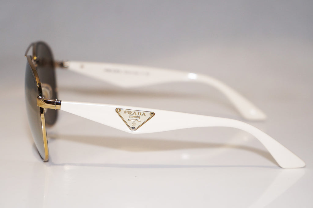 PRADA Mens Designer Sunglasses White Aviator SPR 53Q ZVN-1C0 15106