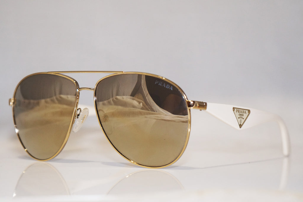 PRADA Mens Designer Sunglasses White Aviator SPR 53Q ZVN-1C0 15106