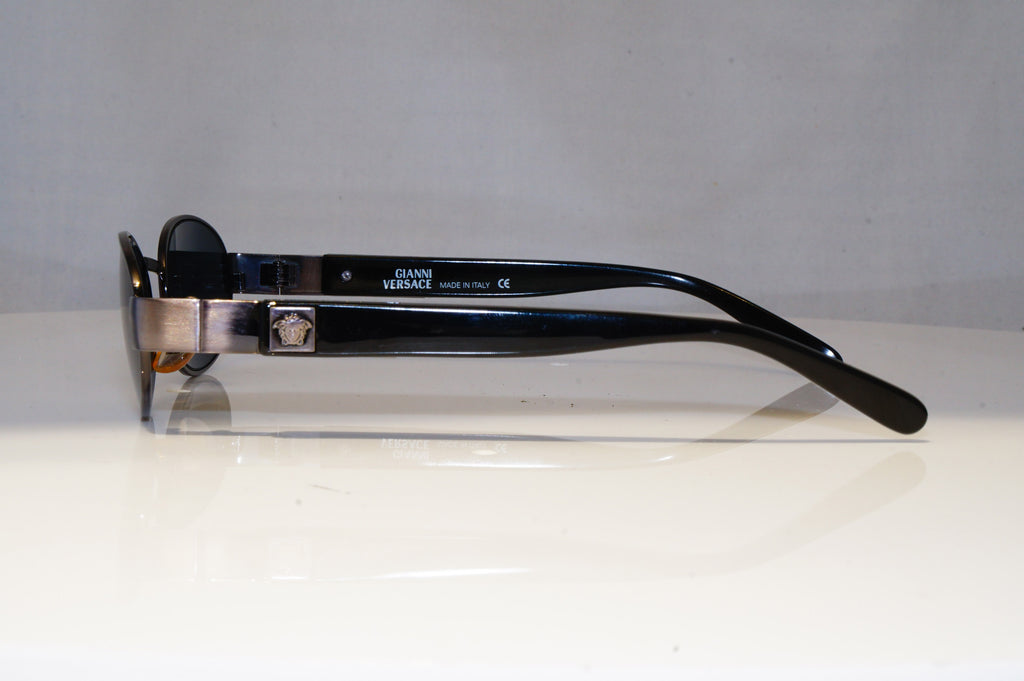 GIANNI VERSACE Mens Vintage Designer Sunglasses Black Rectangle X18 58M 21464