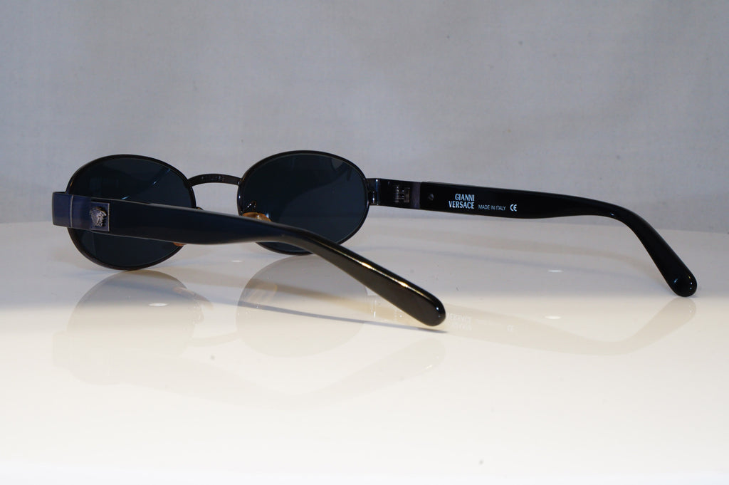 GIANNI VERSACE Mens Vintage Designer Sunglasses Black Rectangle X18 58M 21464