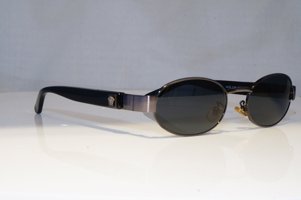GIANNI VERSACE Mens Vintage Designer Sunglasses Black Rectangle X18 58M 21464