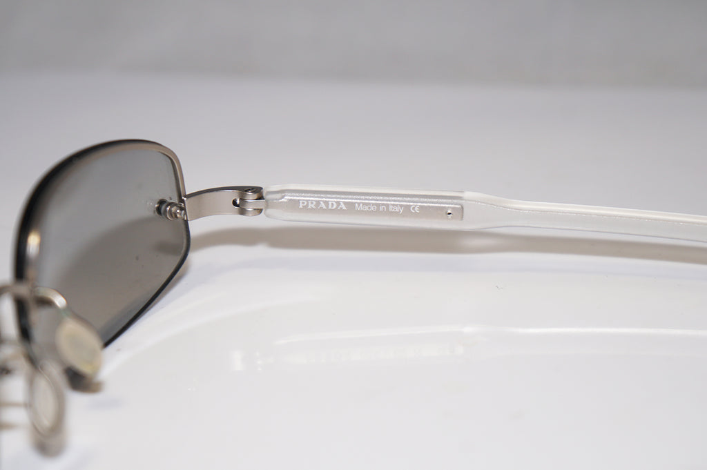PRADA Vintage Mens Unisex Designer Sunglasses Clear Oval SPR 51A 2AC-1C1 15779