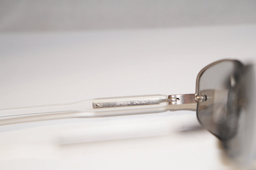 PRADA Vintage Mens Unisex Designer Sunglasses Clear Oval SPR 51A 2AC-1C1 15779