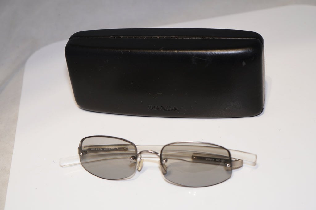 PRADA Vintage Mens Unisex Designer Sunglasses Clear Oval SPR 51A 2AC-1C1 15779