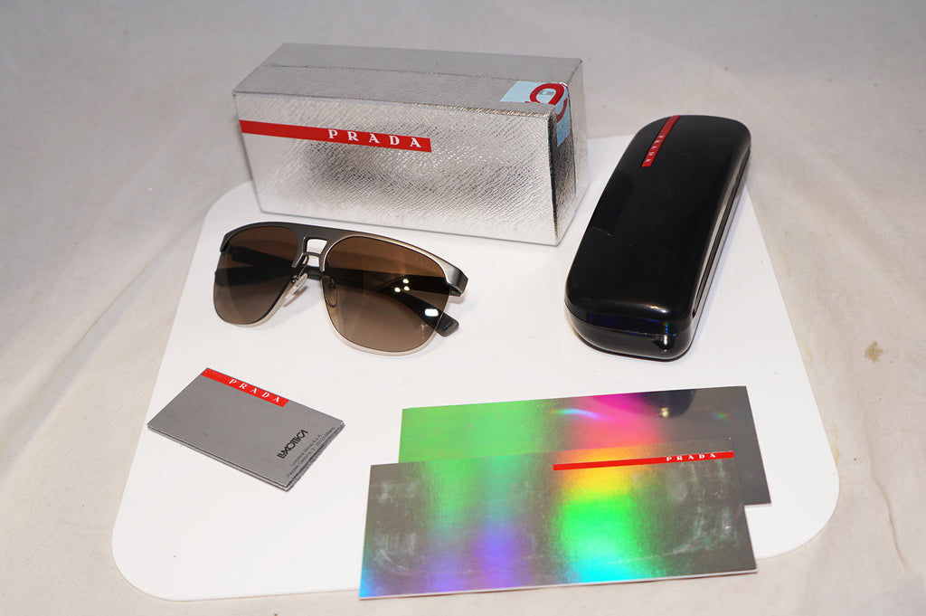 PRADA Immaculate Mens Designer Sunglasses Grey Square SPS 53Q DG1-1X1 15392