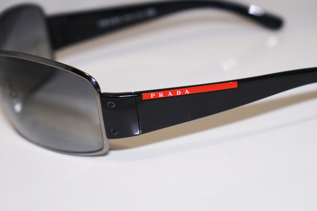 PRADA Mens Designer Sunglasses Black Shield SPS 52E 5AV-5D1 15828