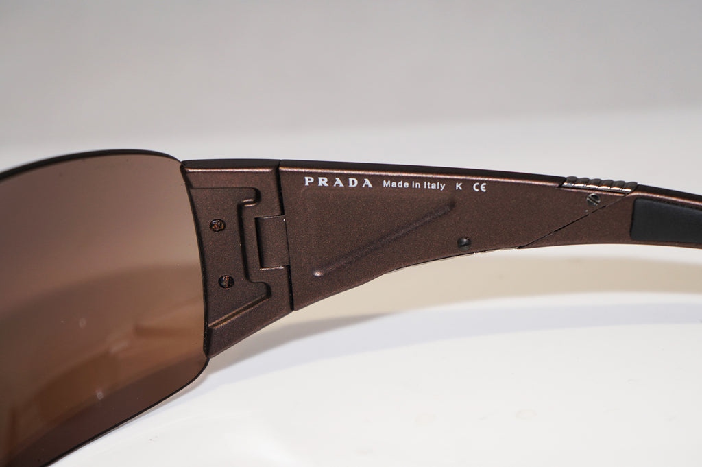 PRADA Mens Designer Sunglasses Brown Shield SPS 07H 7Y2-8C1 15776