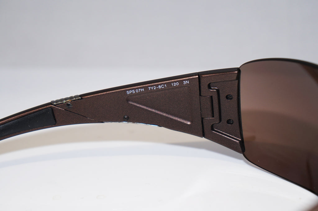 PRADA Mens Designer Sunglasses Brown Shield SPS 07H 7Y2-8C1 15776