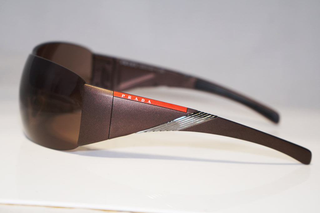 PRADA Mens Designer Sunglasses Brown Shield SPS 07H 7Y2-8C1 15776