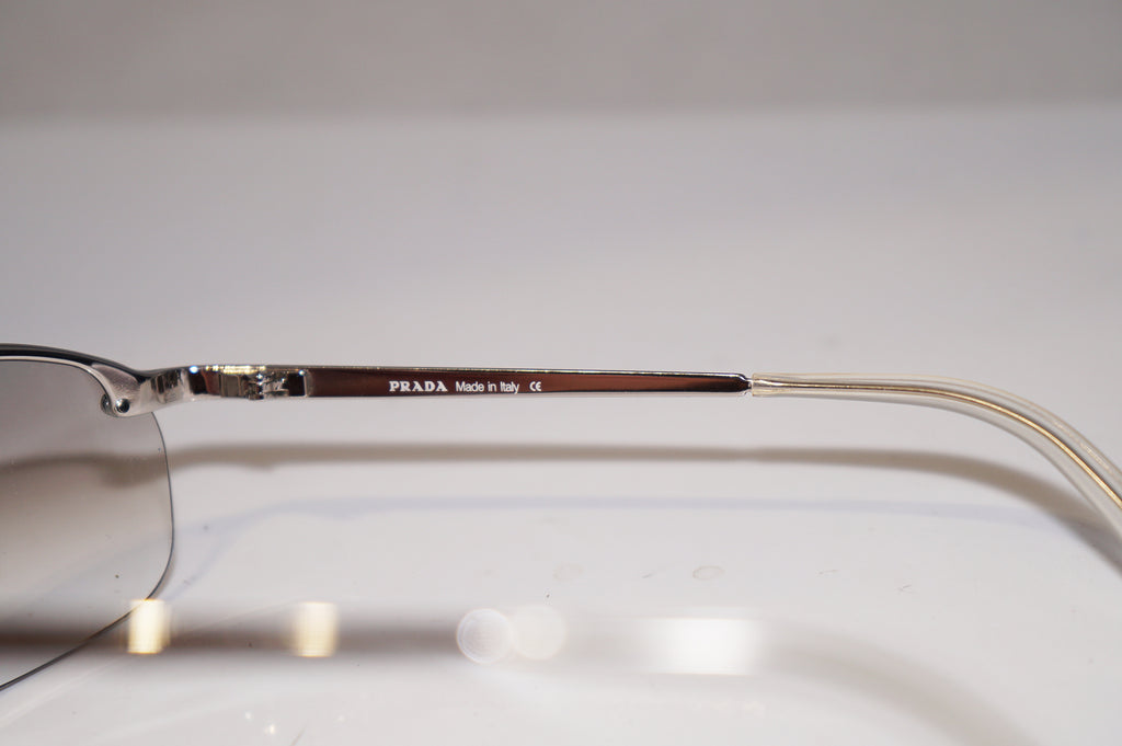 PRADA Vintage Mens Designer Sunglasses Silver Rectangle SPR 55D 1BC-7P1 15747