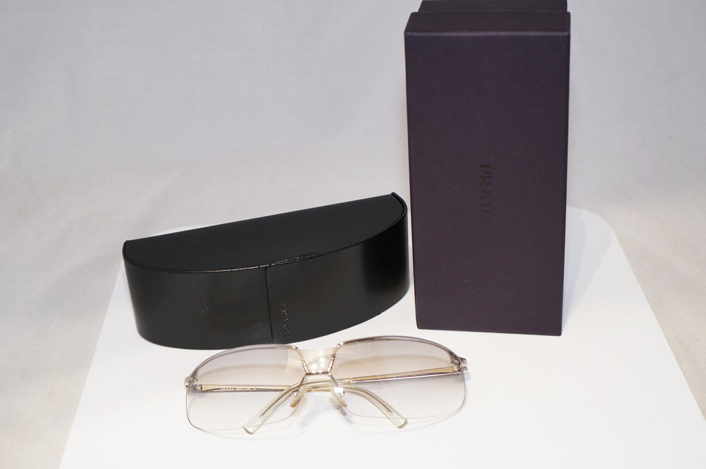 PRADA Vintage Mens Designer Sunglasses Silver Rectangle SPR 55D 1BC-7P1 15747
