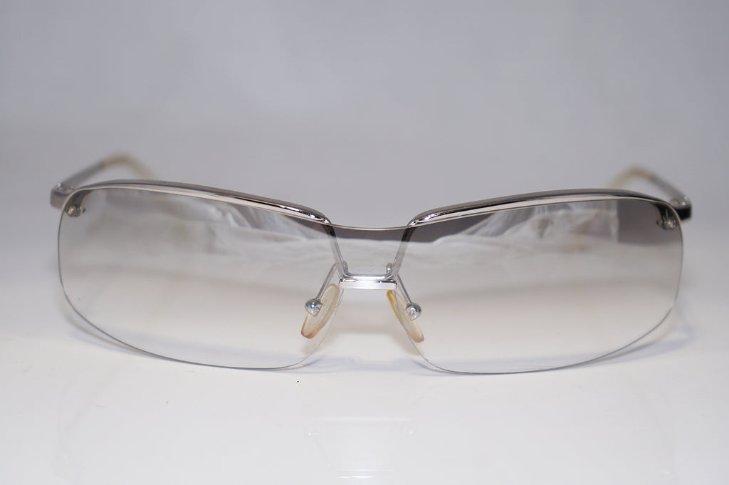 PRADA Vintage Mens Designer Sunglasses Silver Rectangle SPR 55D 1BC-7P1 15747